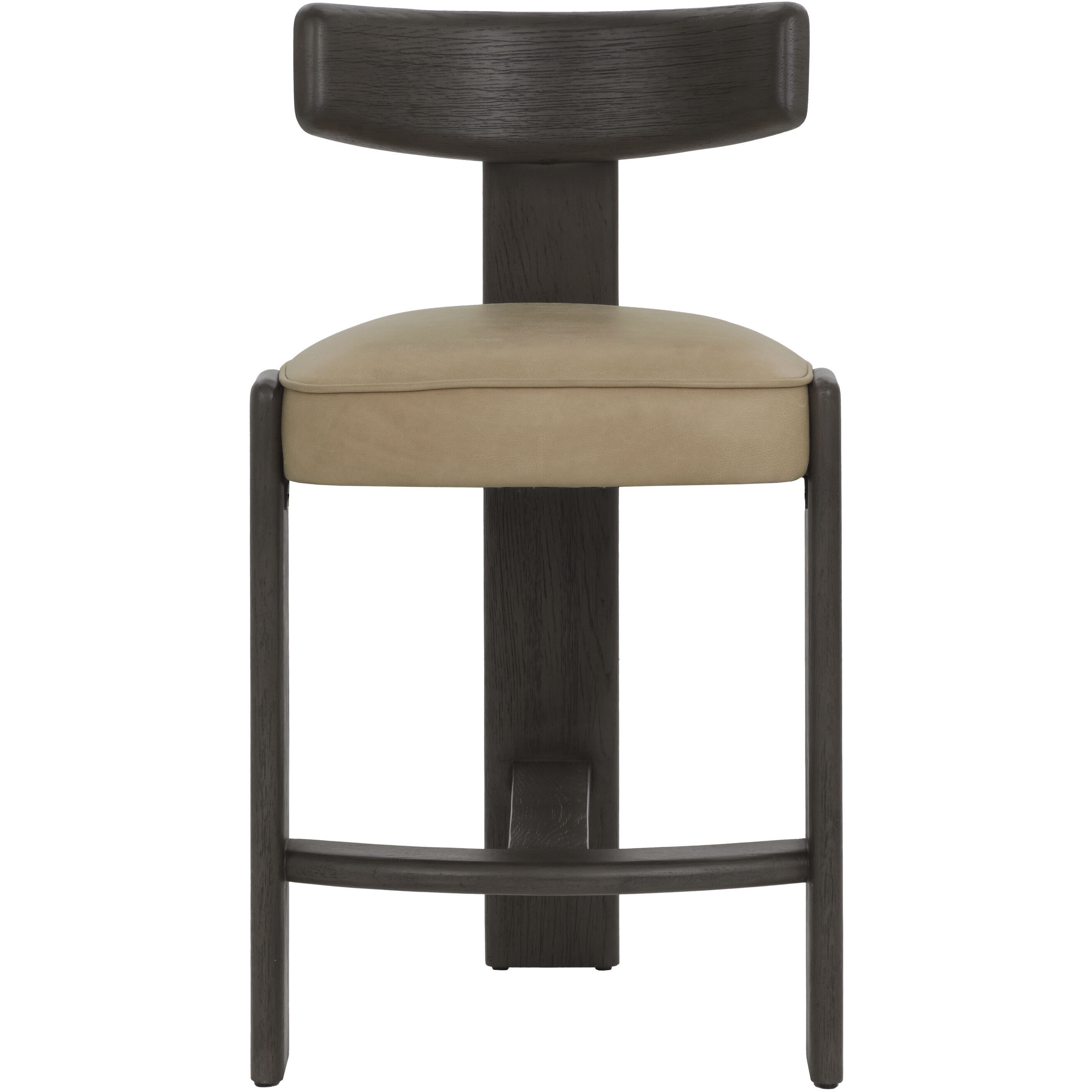 Horton 37 inch Dark Brown / Sahara Sand Leather Counter Stool